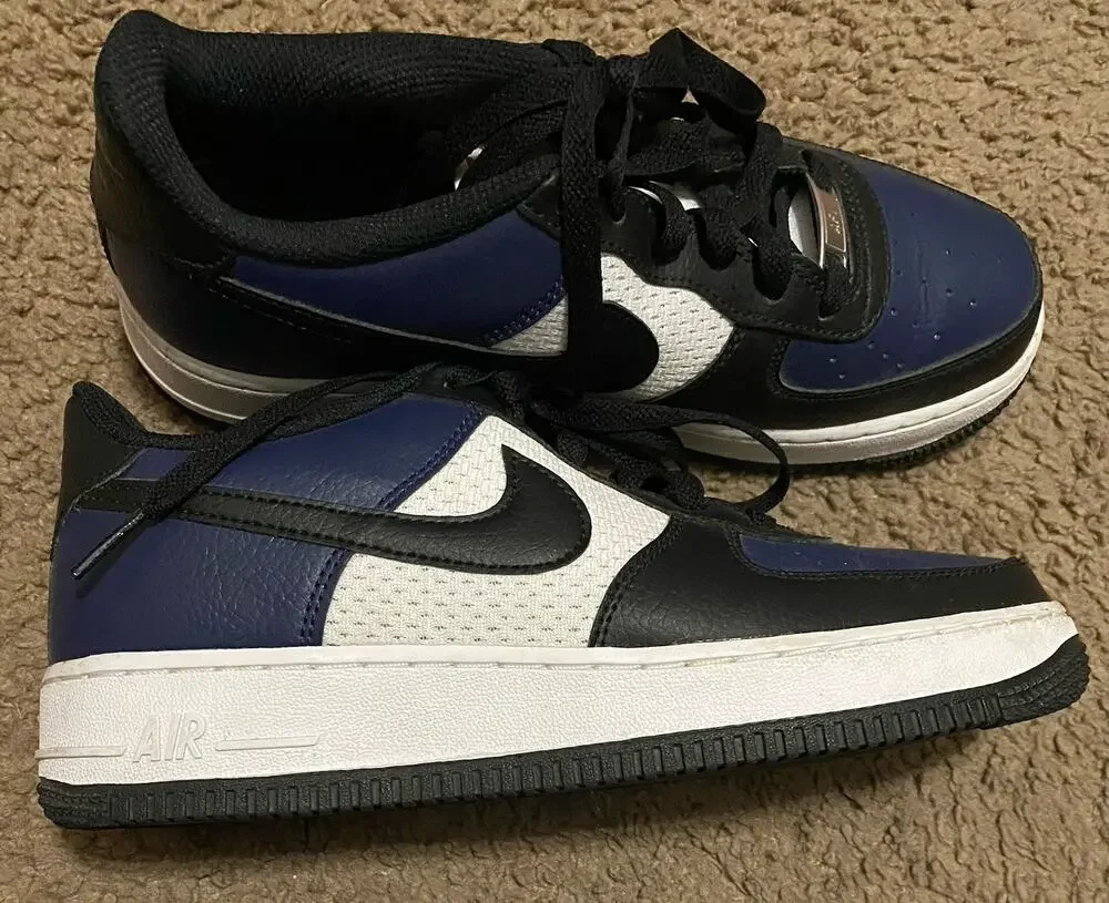 Nike Air Force 1 GS Sneakers Casual Gym Shoes Midnight Navy Sz 6.5Y Womens 8M